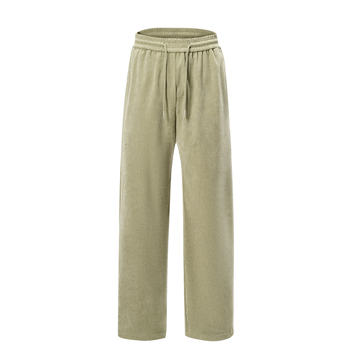 Damen Cordhose mit weitem Bein, elastischem Bund und Kordelzug Mune Fashion