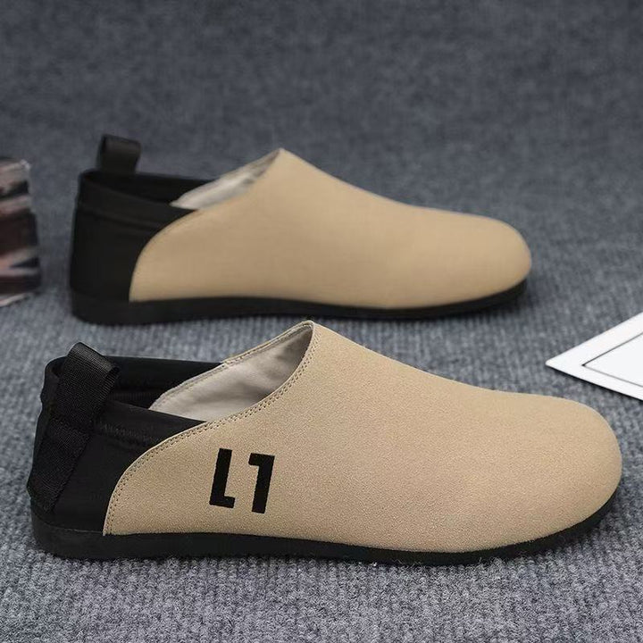 Men's Lightweight Slip-On Casual Shoe with Elastic Heel Strap and Flexible Rubber Sole Mune Fashion