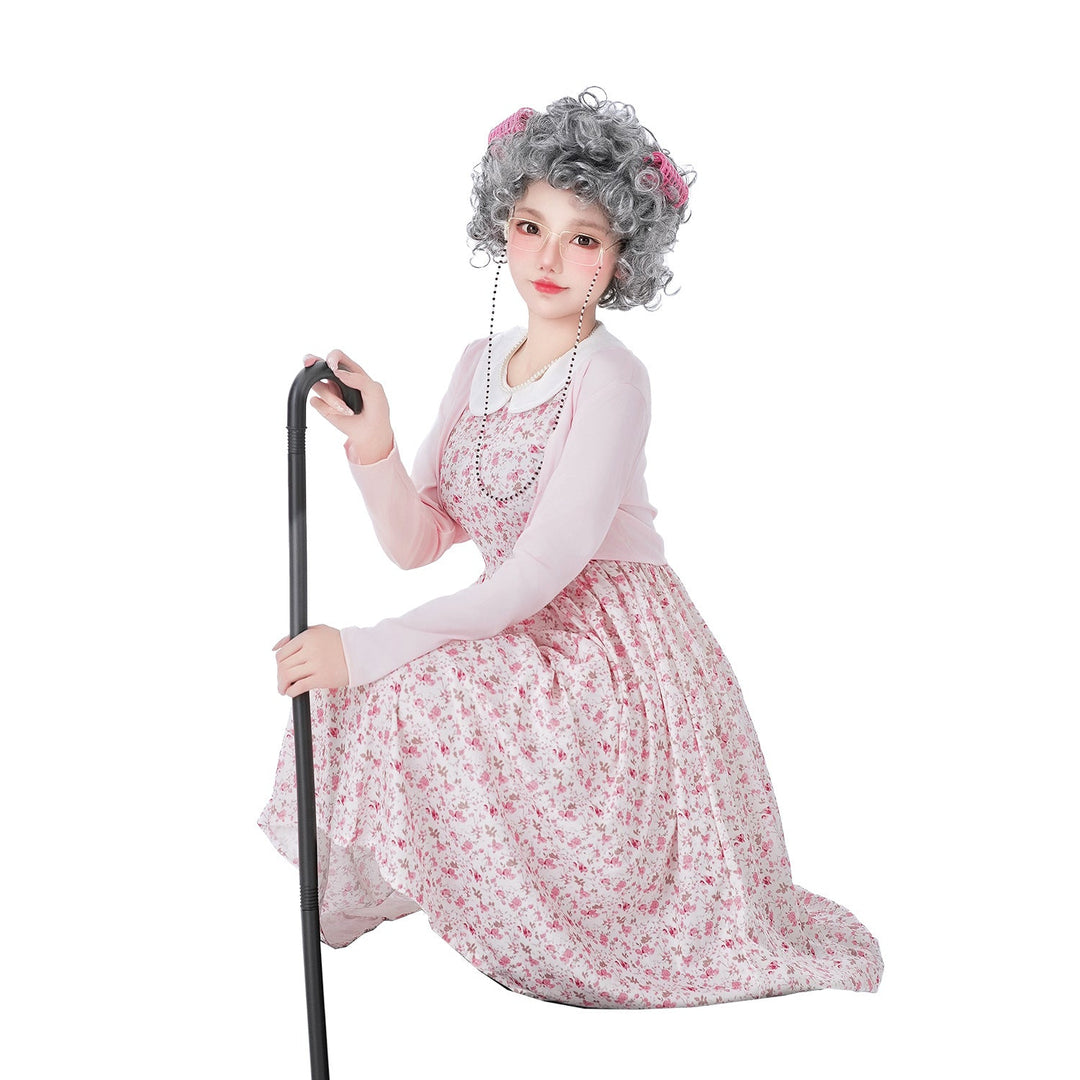 Women Vintage Floral Print Dress with Swing Skirt and Elegant Details Mune Fashion