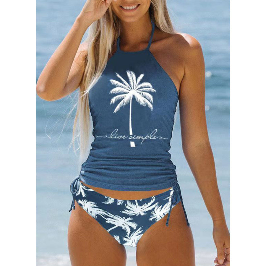 Ladies trendy bikini set with palm motif Mune Fashion