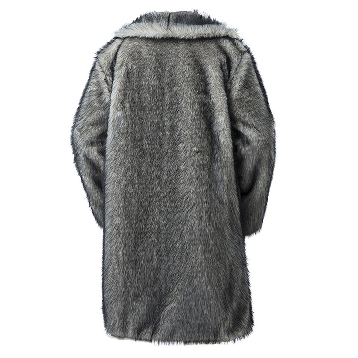 Men's Long Fur Coat with Hood Mune Fashion