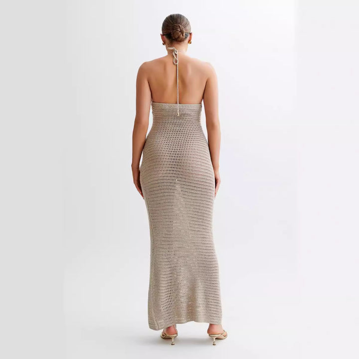 Ladies' crochet dress with floral design Mune Fashion