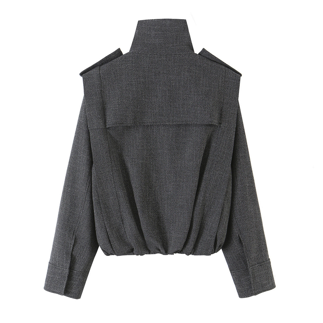 Women's pleated trousers with high waist and straight leg Mune Fashion