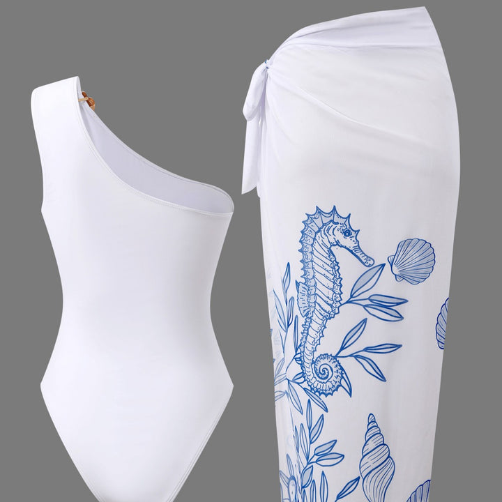 Women's One-Piece Swimsuit with Luxurious Floral Design Mune Fashion
