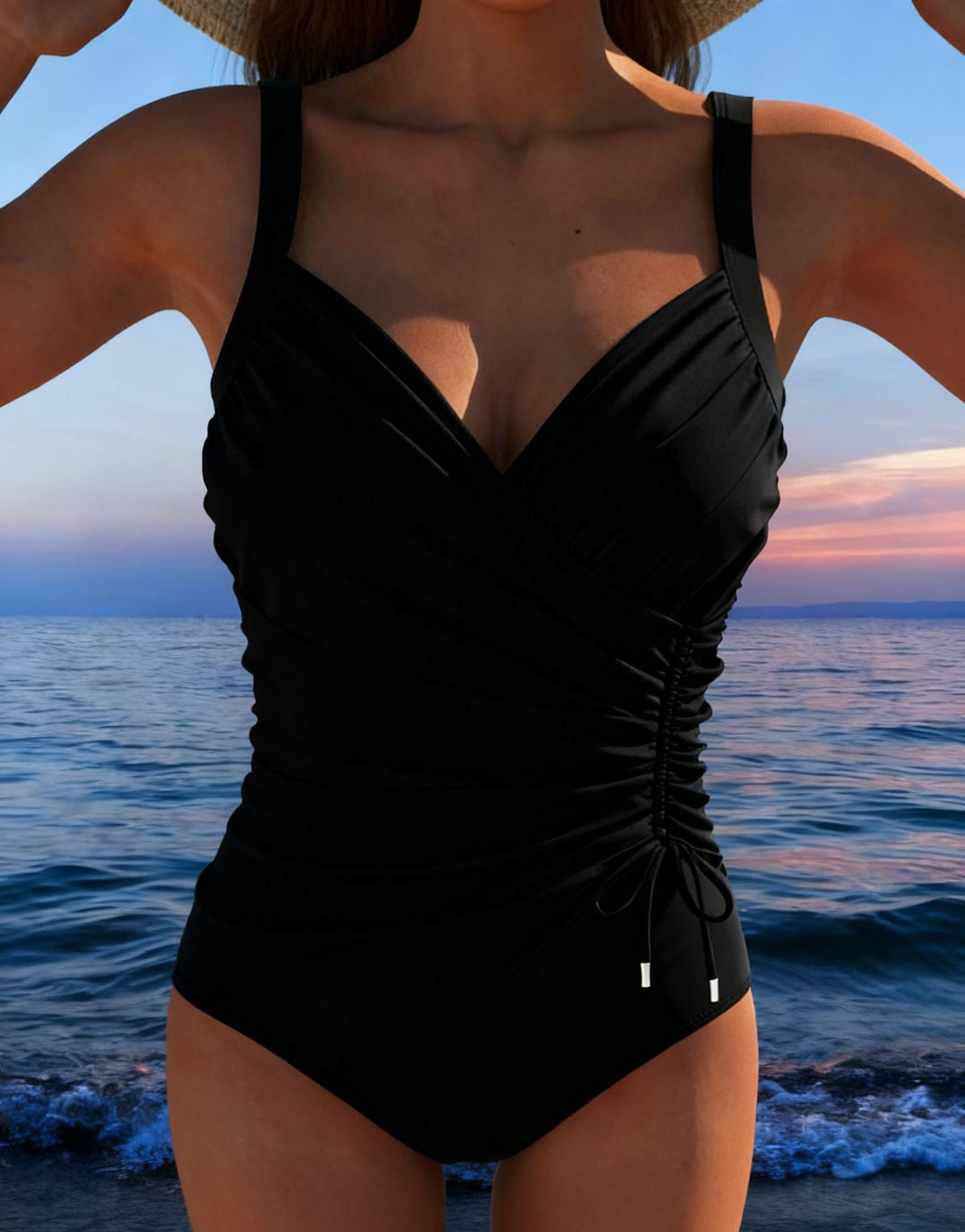 Women's sporty swimsuit with stylish color mix and adjustable cut Mune Fashion
