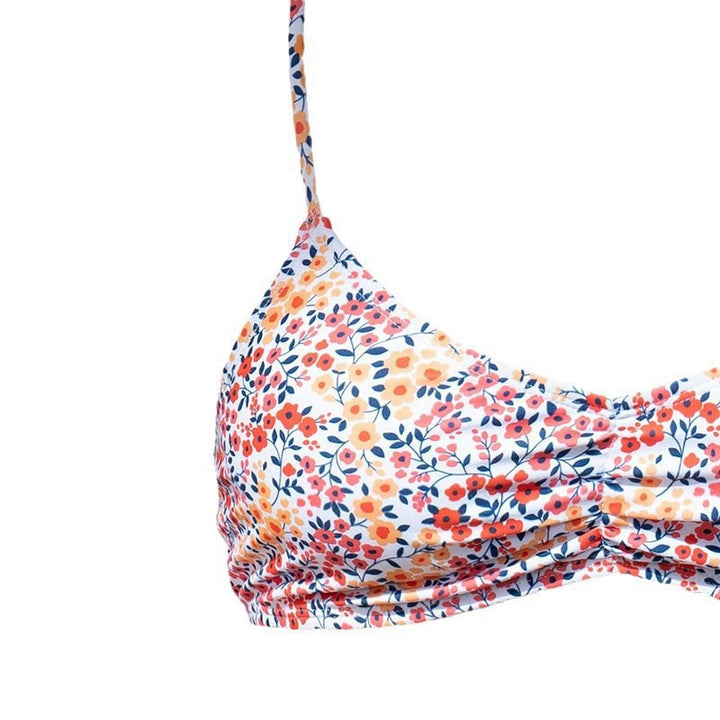 Ladies Two-Piece Bikini Set with Floral Design and Fashionable Knot Detail Mune Fashion