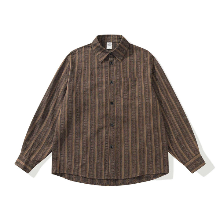 Unisex Loose Overshirt made of linen blend with texture and chest pocket Mune Fashion