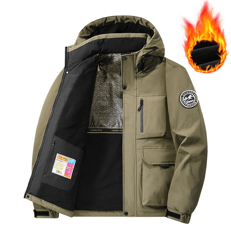 Men's Technical Thermal Parka with Microfleece Lining and Utility Pockets Mune Fashion