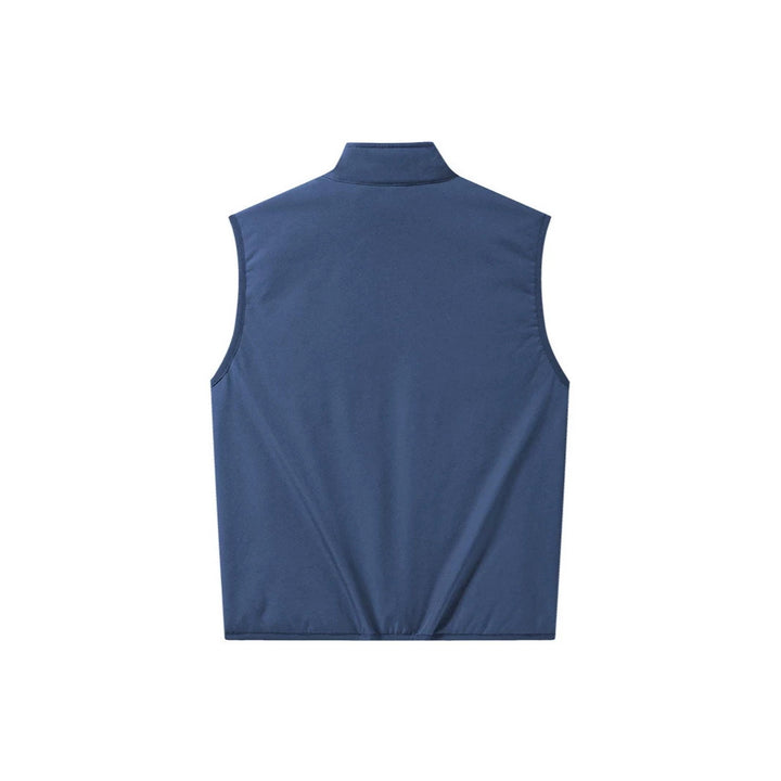 Men's Sherpa-lined softshell vest with stand-up collar and zippered pockets Mune Fashion
