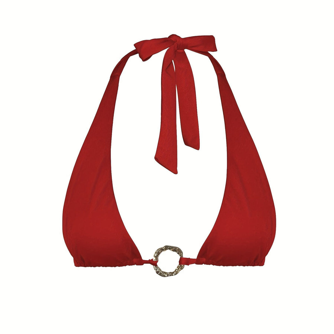 Women Triangle Bikini with adjustable straps and elegant ring detail Mune Fashion