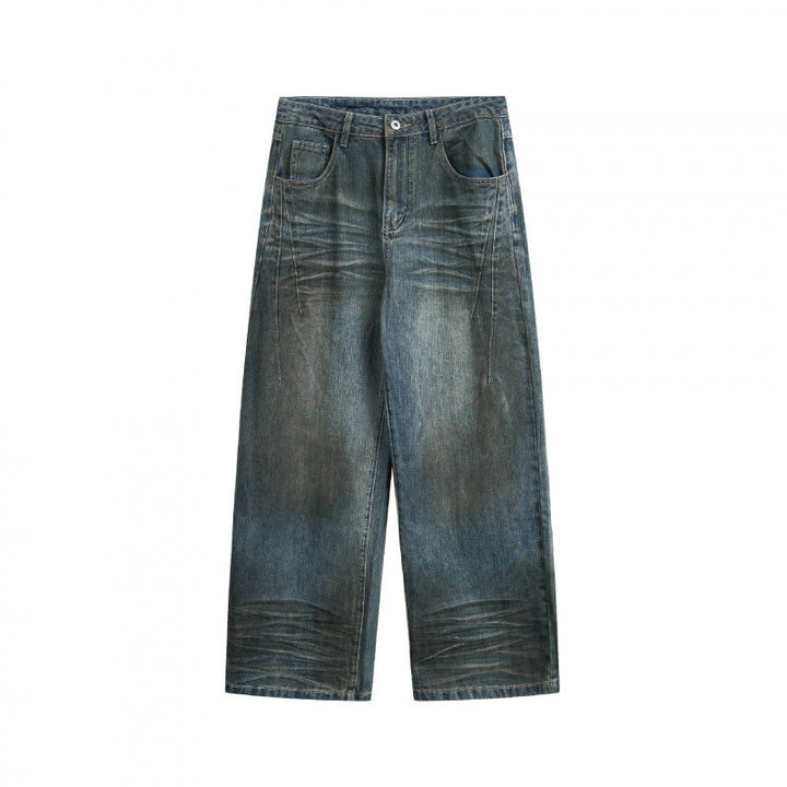 Women's Wide Vintage Jeans with High Waist and Wide Leg Mune Fashion