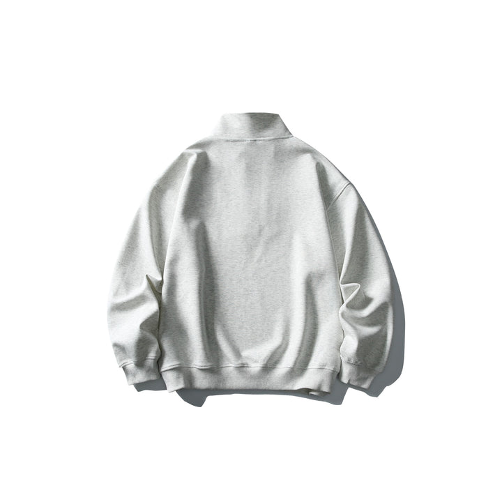 Unisex Relaxed-Halfzip-Sweatshirt with high collar and raglan seam