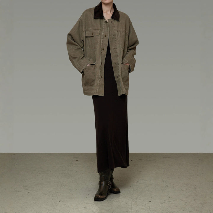 Women Casual Utility Jacket Mune Fashion