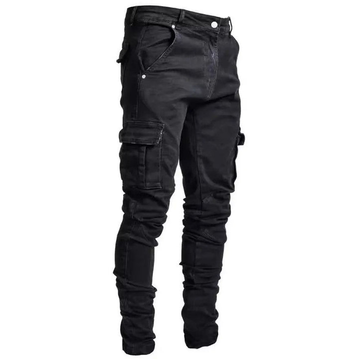 Men's Cargo Jeans with Multifunctional Pockets and Modern Slim-Fit Cut Mune