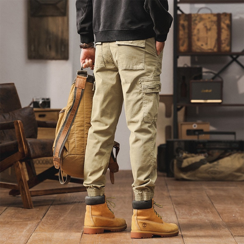 Men's Cargo Jogging Pants with Multifunctional Pockets & Elastic Cuffs Mune Fashion