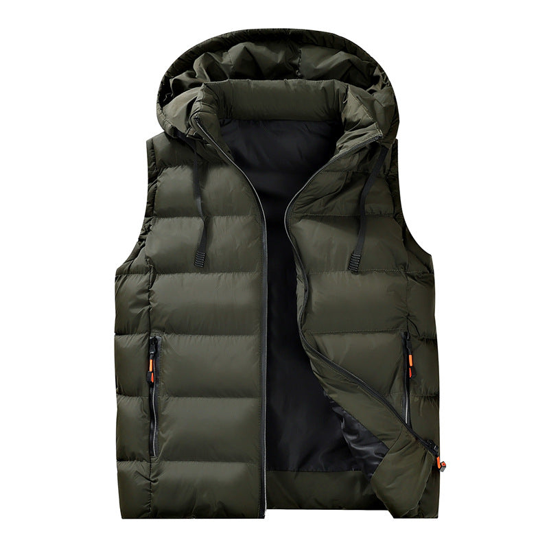 Women's Cotton Padded Vest with Hood