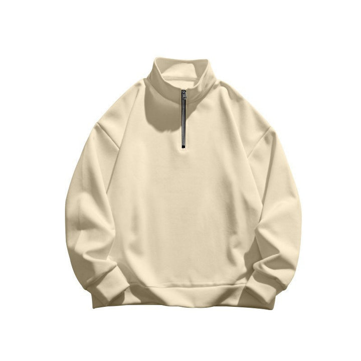Unisex Relax-Halfzip-Sweatshirt with high stand-up collar, raglan sleeves and slightly brushed inside Mune Fashion
