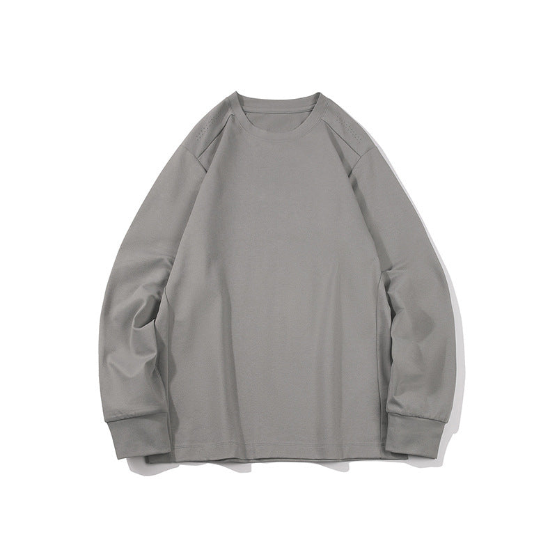 Men's Oversized Long Sleeve Shirt made of heavy cotton jersey with round neck and ribbed cuffs Mune Fashion