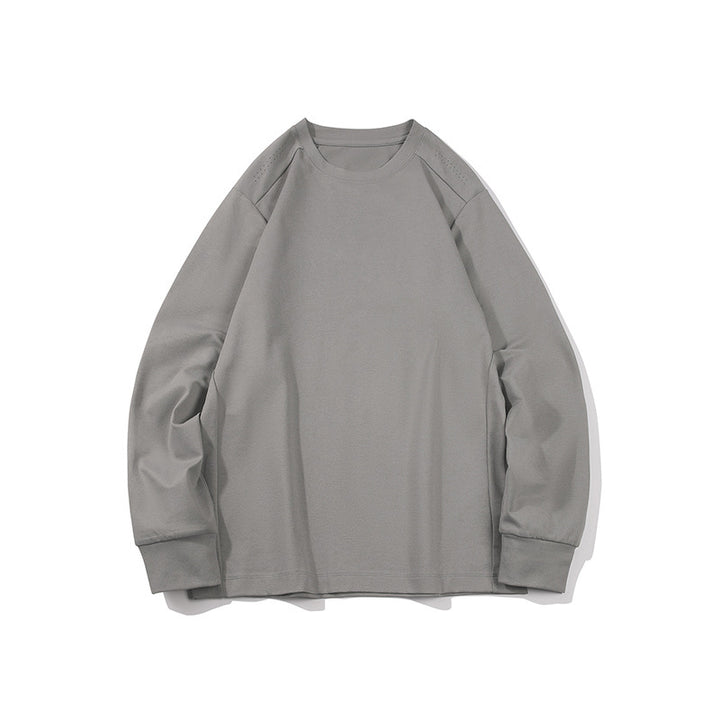 Men's Oversized Long Sleeve Shirt made of heavy cotton jersey with round neck and ribbed cuffs Mune Fashion