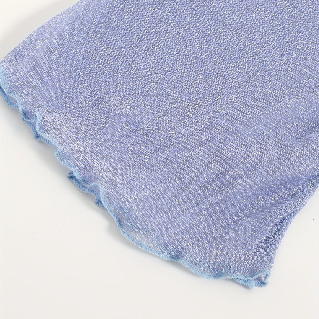 Women's Beach Top with Sparkling Material Mune Fashion