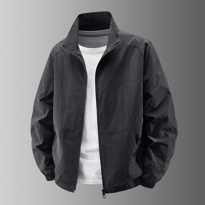 Men's Ultralight Functional Transitional Jacket with Stand-Up Collar, Two-Way Zipper & Concealed Zipper Pockets Mune Fashion