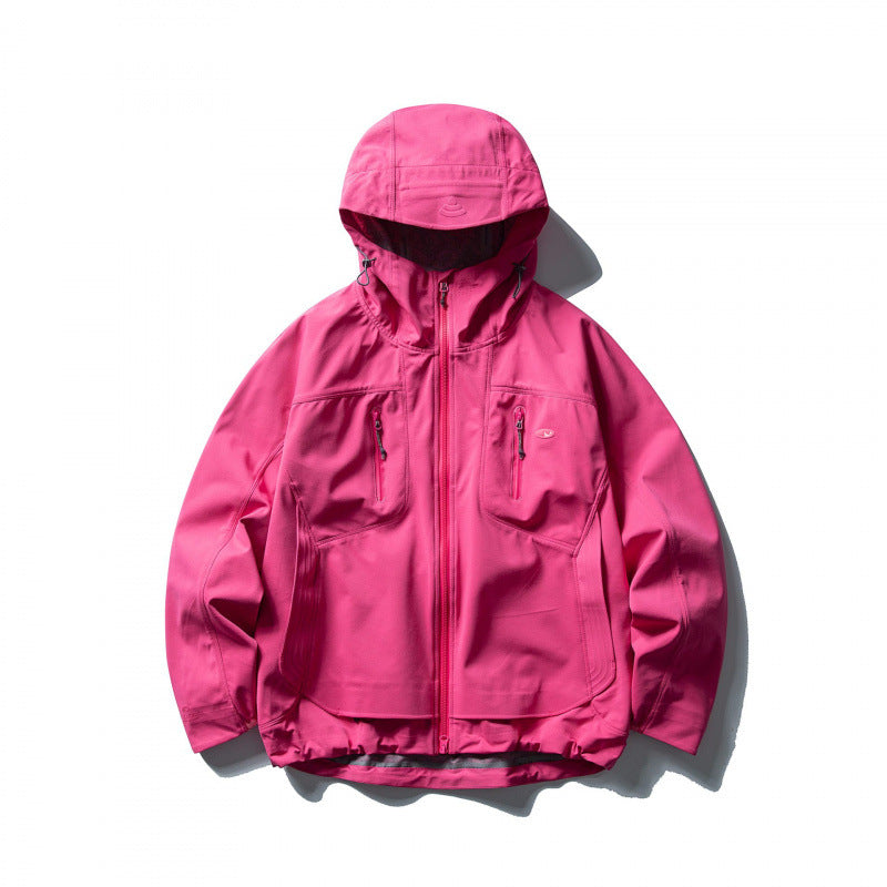 Unisex Lightweight Softshell Outdoor Jacket with Adjustable Hood, Water-Repellent Membrane, and Ergonomic Breast Pockets Mune Fashion