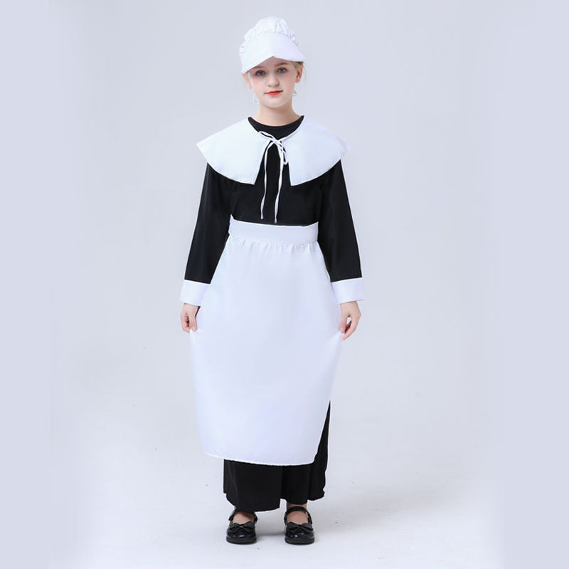 Girl nostalgic maid costume Mune Fashion