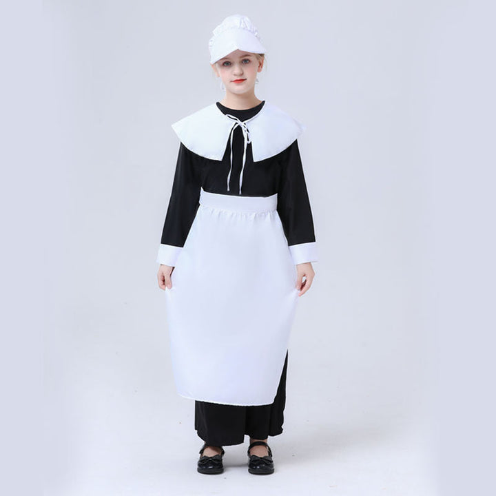 Girl nostalgic maid costume Mune Fashion