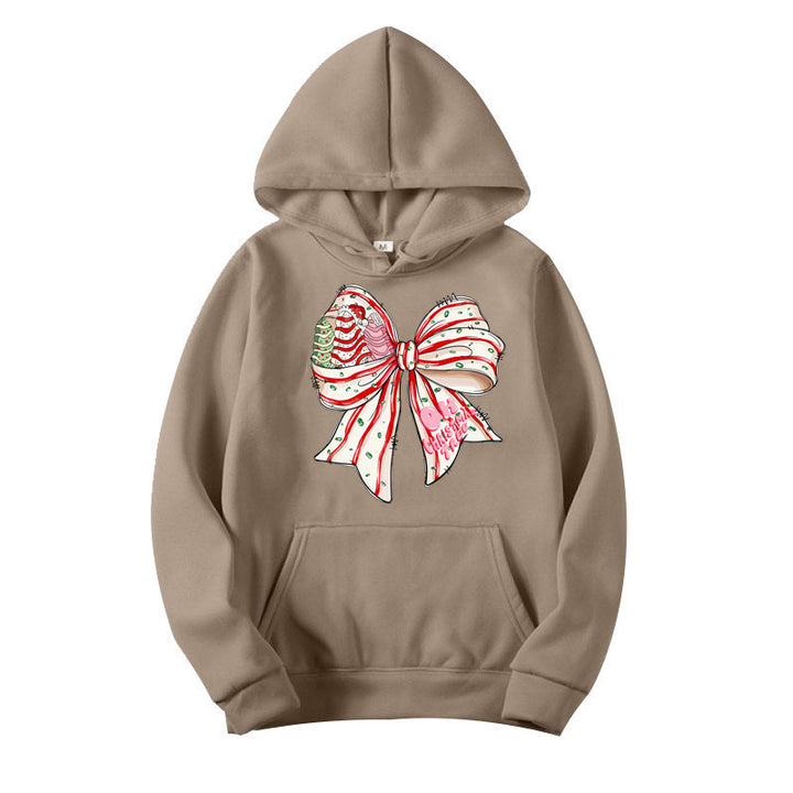 Women’s Hoodie with Festive Bow Design Mune Fashion