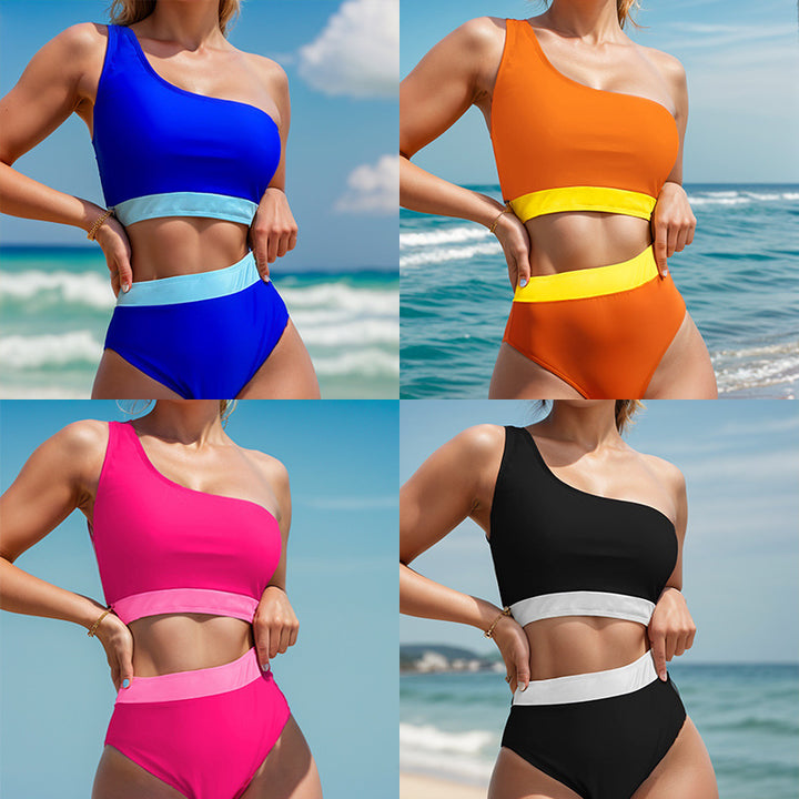 Women's One-Sided Bikini with High Waist Mune Fashion