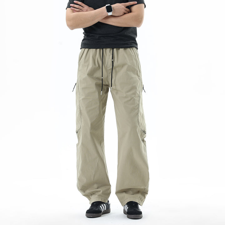 Men's Travel Cargo Pants with Elastic Waistband, Drawstring, and Ventilation Panels Mune Fashion