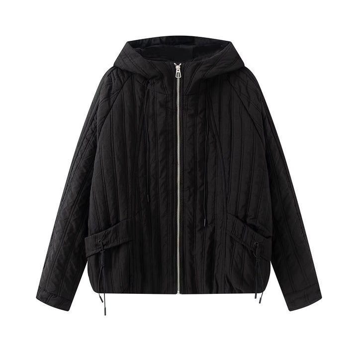 Women's padded jacket with hood, drawstring and loose fit Mune Fashion