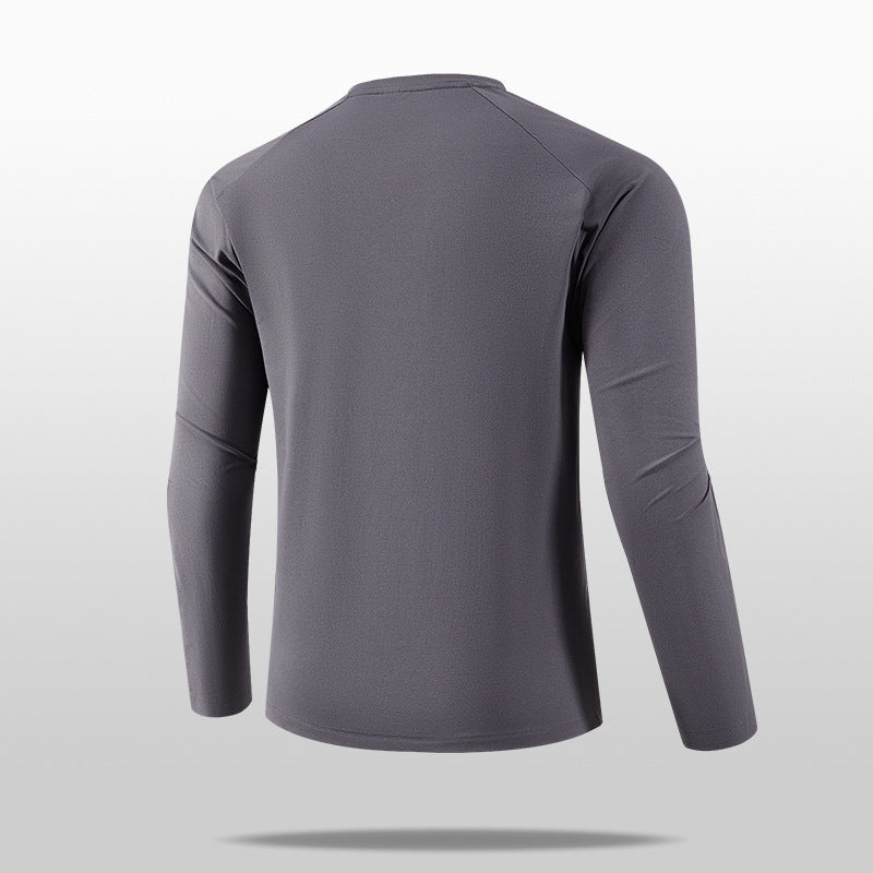 Men's Lightweight Long Sleeve T-Shirt with Practical Chest Pocket Mune Fashion