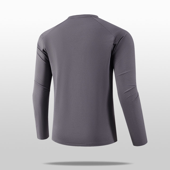 Men's Lightweight Long Sleeve T-Shirt with Practical Chest Pocket Mune Fashion
