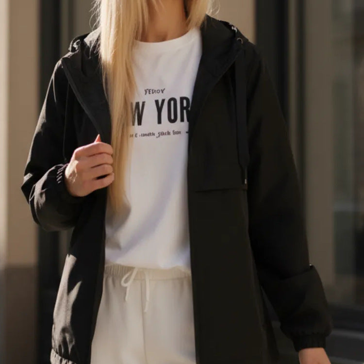 Women's Fashion Transitional Jacket with Hood
