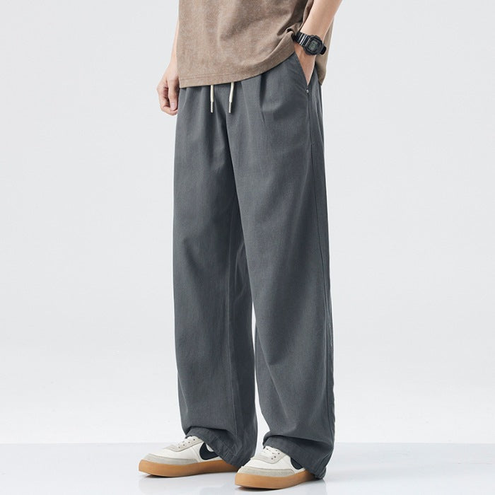 Men Comfortable Wide Cut Relaxed Fit Leisure Pants Mune Fashion
