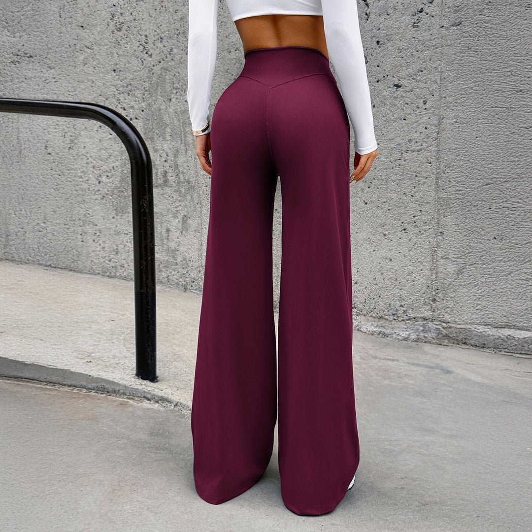 Women's high-waisted shaping lounge pants with wide flares and seamless comfort waistband Mune Fashion