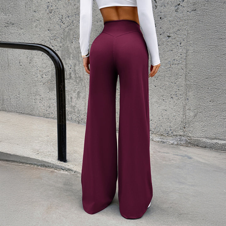 Women's high-waisted shaping lounge pants with wide flares and seamless comfort waistband Mune Fashion