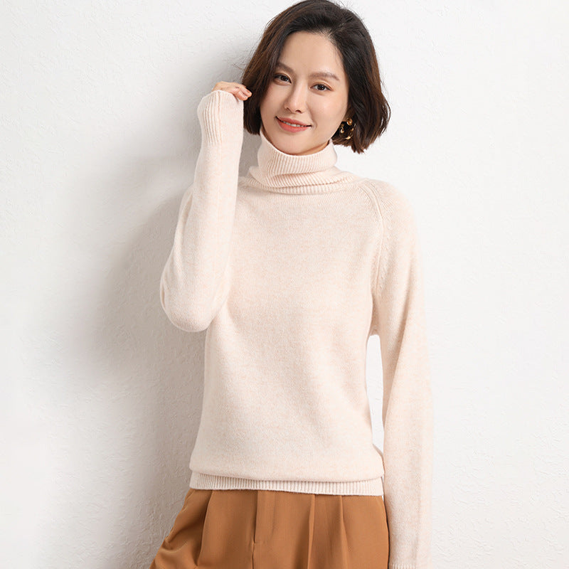 Ladies Slim Turtleneck Sweater made of fine knit with raglan sleeves Mune Fashion