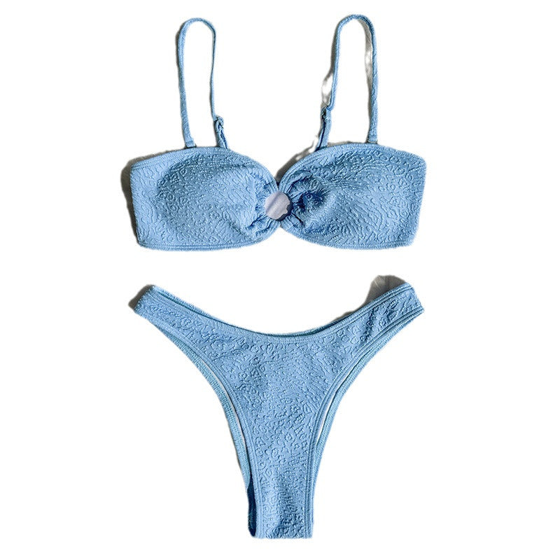 Women's bandeau bikini with textured fabric Mune Fashion