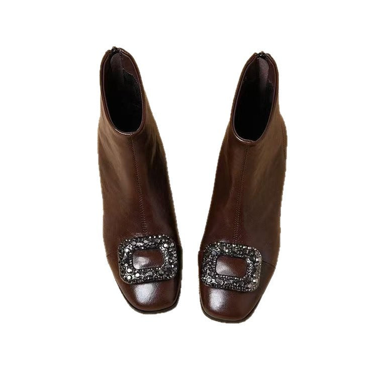 Women Elegant Ankle Boots with Glitter Applications Mune Fashion