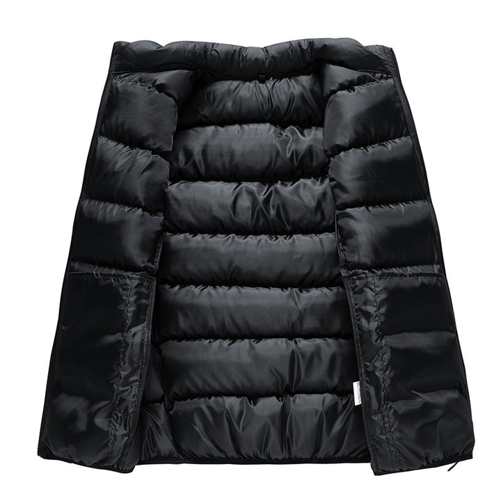Men's Packable Down Imitation Quilted Vest with High Collar and Water-Repellent Surface Mune Fashion