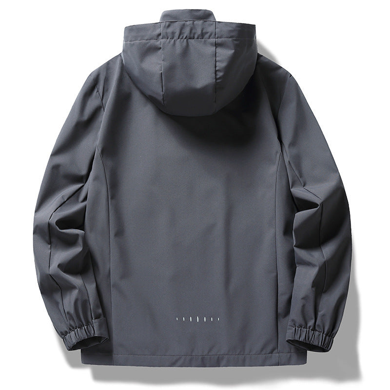 Men's wind and water-repellent softshell hooded jacket with concealed zipper placket Mune Fashion