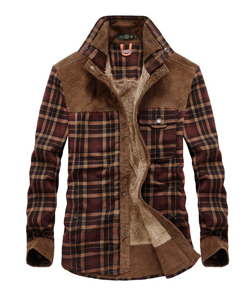 Men's Comfortable Flannel Jacket with Fleece Lining Mune Fashion