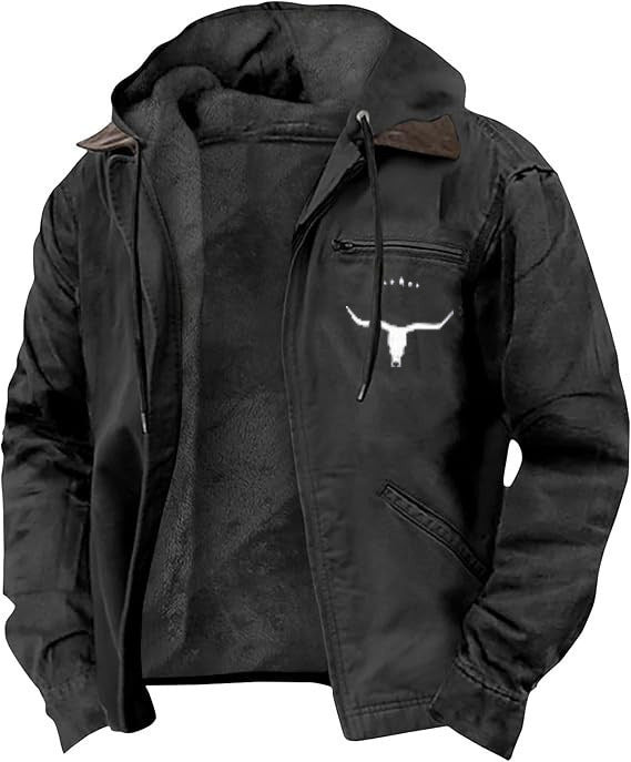 Men's padded hoodie jacket with teddy lining and durable canvas outer layer Mune Fashion