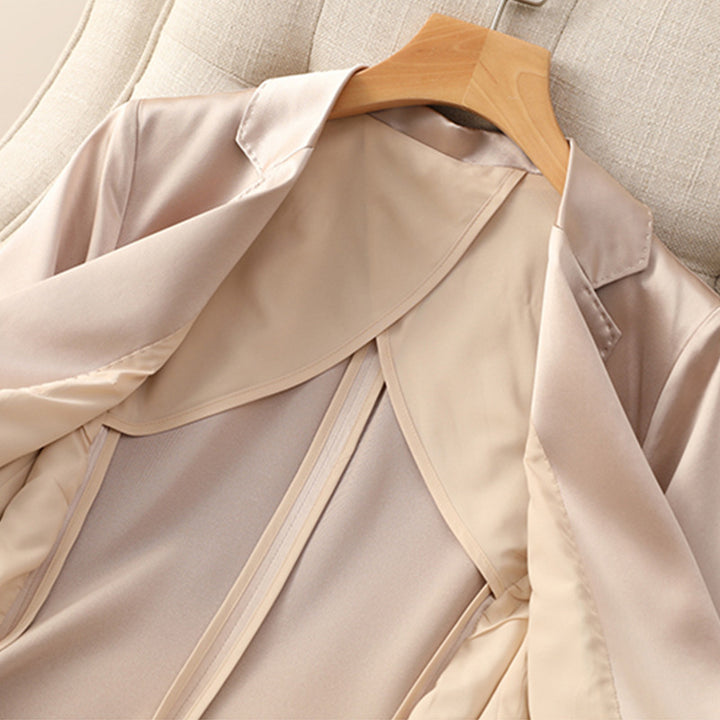 Ladies High Quality Satin Blazer Mune Fashion