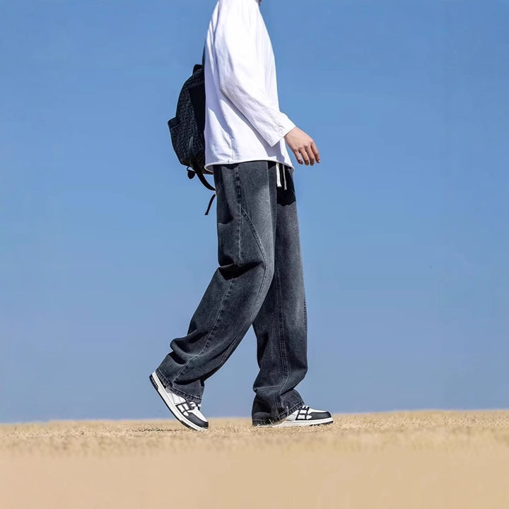 Men's Wide-Cut Denim Pants Mune Fashion 1787982091