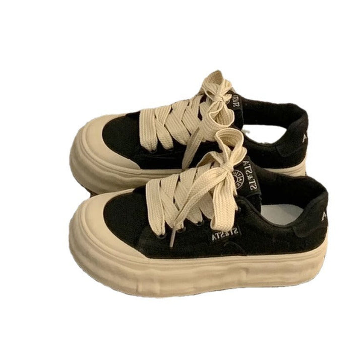 Women’s Sporty Platform Sneakers with Comfortable Sole and Unique Lacing Details Mune Fashion