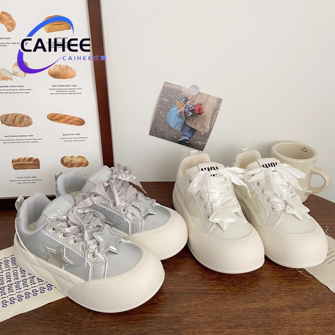 Ladies sporty sneakers with fashionable design and thick sole Mune Fashion