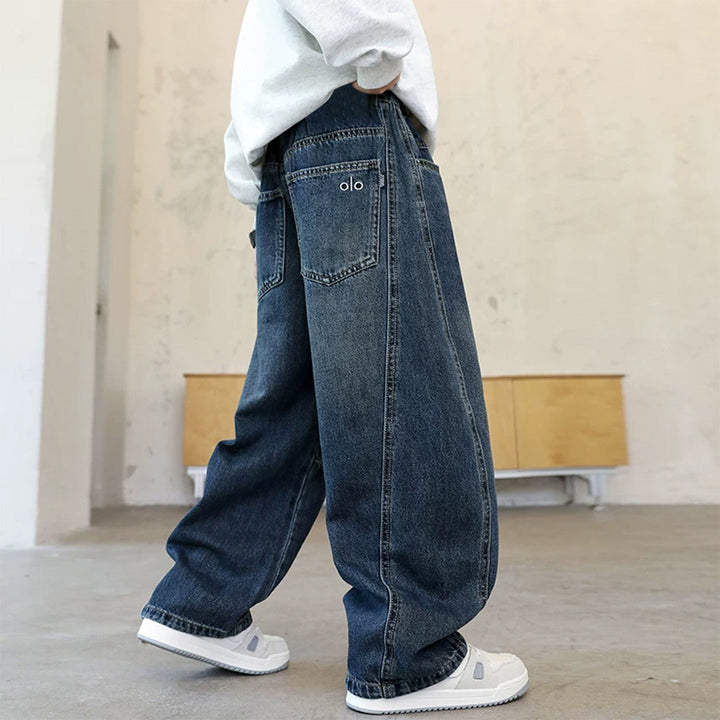 Women casual wide Denim pants Mune Fashion
